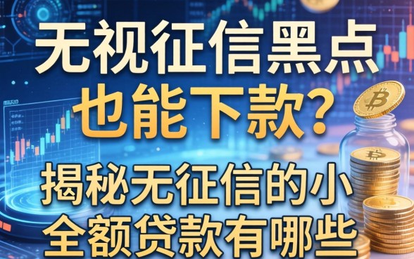 无视征信黑户也能下款？揭秘无征信的小额贷款有哪些