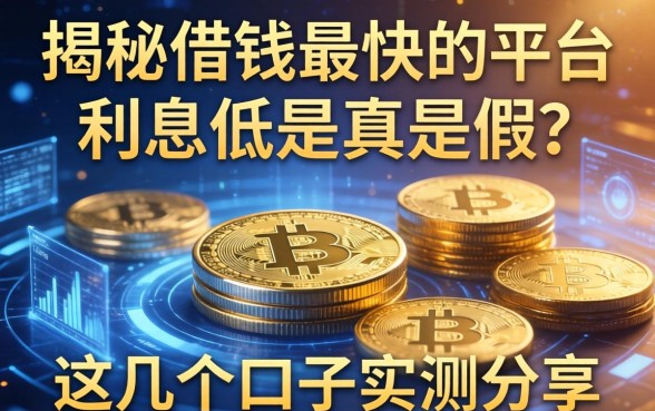 揭秘借钱最快的平台利息低是真是假？这几个口子实测分享