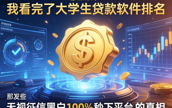 我看完了大学生贷款软件排名，发现那些无视征信黑白100%秒下平台的真相