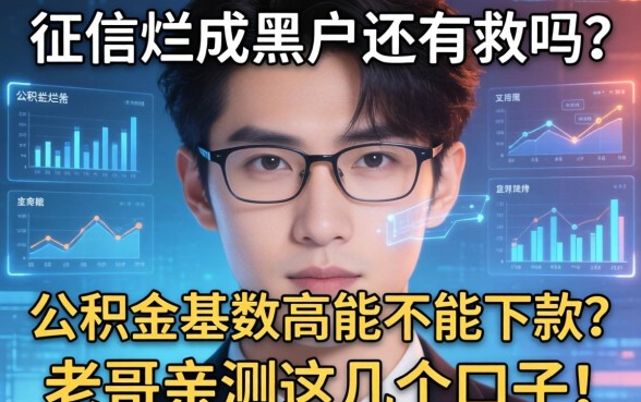 征信烂成黑户还有救吗？公积金基数高能不能下款？老哥亲测这几个口子！