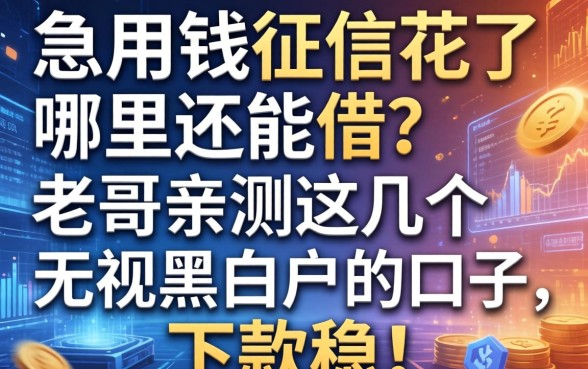 急用钱征信花了哪里还能借？老哥亲测这几个无视黑白户的口子，下款稳！