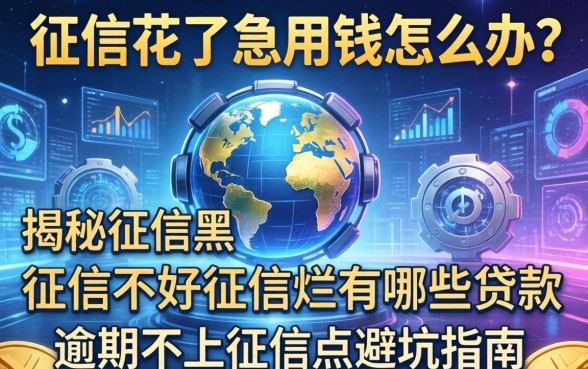 征信花了急用钱怎么办？揭秘征信黑征信不好征信烂有哪些贷款逾期不上征信的避坑指南