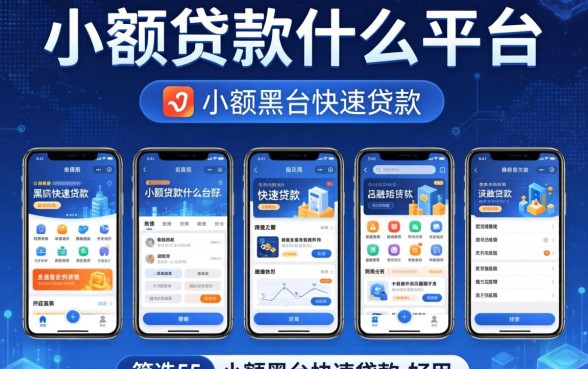 小额贷款什么平台好用，筛选5个手机小额黑户快速贷款app