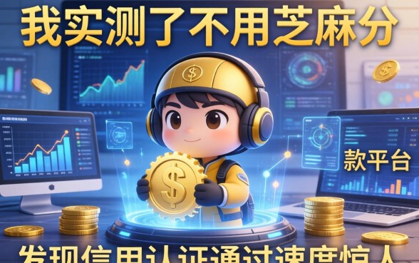 我实测了不用芝麻分的借款平台，发现信用认证通过速度惊人