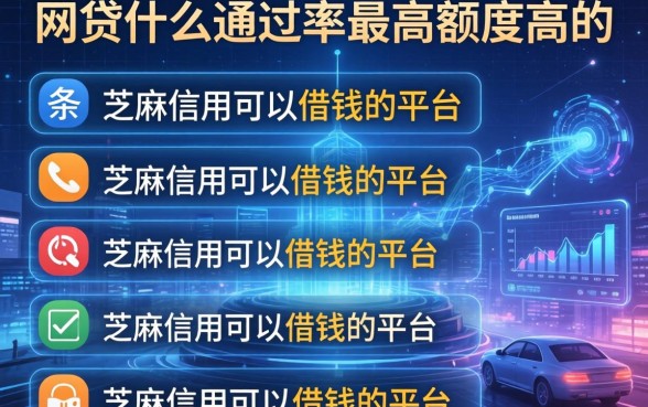 网贷什么通过率最高额度高的，条列五个芝麻信用可以借钱的平台