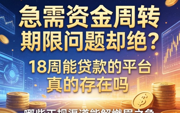急需资金周转却因期限问题被拒？18周能贷款的平台真的存在吗？哪些正规渠道能解燃眉之急？