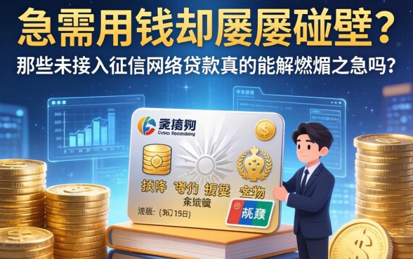 急需用钱却屡屡碰壁？那些未接入征信的网络贷款真的能解燃眉之急吗？