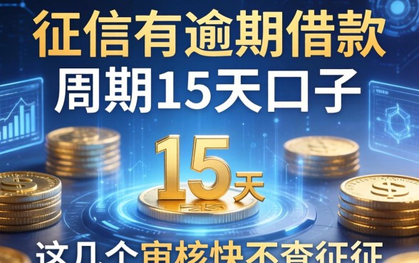 征信有逾期借款周期15天的口子，这几个审核快不查征信