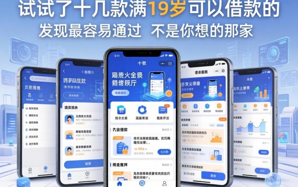 我试了十几款满19岁可以借款的软件，发现最容易通过的不是你想的那家