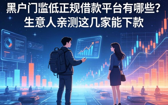 黑户门槛低的正规借款平台有哪些？生意人亲测这几家能下款