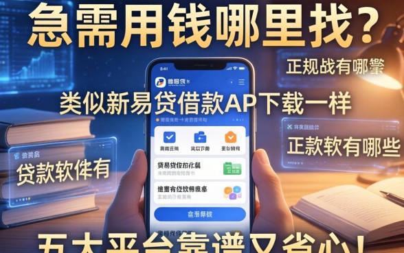 急需用钱哪里找？类似新易贷借款app下载一样正规的贷款软件有哪些？这五大平台靠谱又省心！