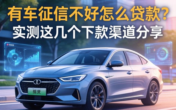 有车征信不好怎么贷款？实测这几个下款渠道分享
