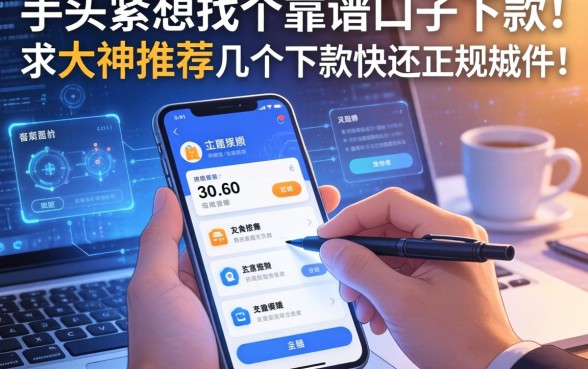 手头紧想找个靠谱口子下款，求大神推荐几个下款快还正规的软件！