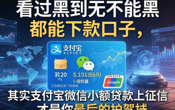 我看过黑到不能再黑都能下款的口子，其实支付宝微信小额贷款上征信才是你最后的护身符