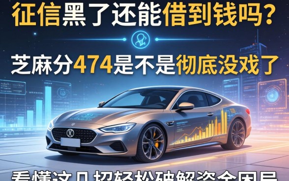 征信黑了还能借到钱吗?芝麻分474是不是彻底没戏了?看懂这几招轻松破解资金困局