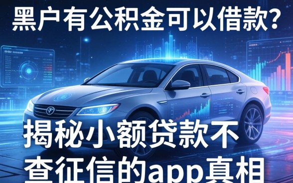 黑户有公积金可以借款？揭秘小额贷款不查征信的app真相