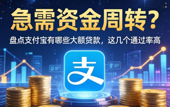 急需资金周转？盘点支付宝有哪些大额贷款，这几个通过率高