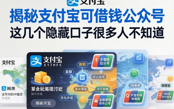 揭秘支付宝可借钱的公众号，这几个隐藏口子很多人不知道
