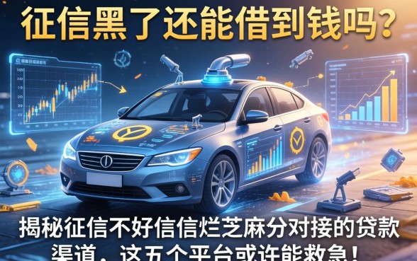 征信黑了还能借到钱吗？揭秘征信不好征信烂芝麻分对接的贷款渠道，这五个平台或许能救急！