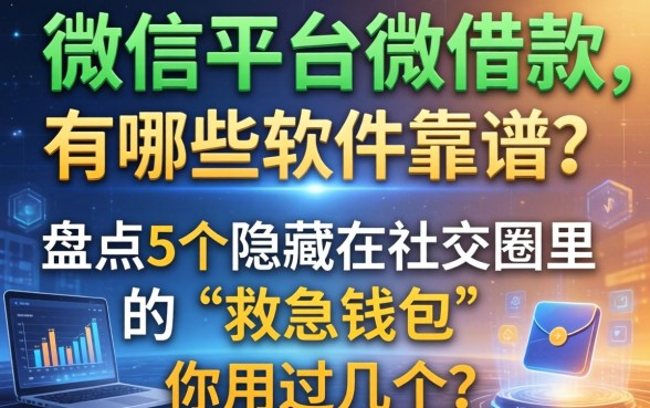 微信平台借款有哪些软件靠谱？盘点5个隐藏在社交圈里的“救急钱包”，你用过几个？
