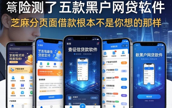 我实测了五款黑户网贷不查征信贷款软件，发现芝麻分负面借款根本不是你想的那样
