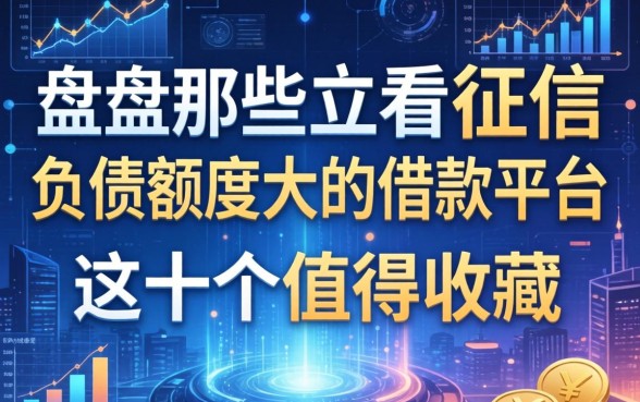 盘点那些不看征信负债额度大的借款平台，这十个值得收藏