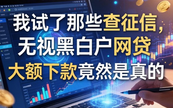 我试了那些不查征信无视黑白户的网贷，大额下款竟然是真的