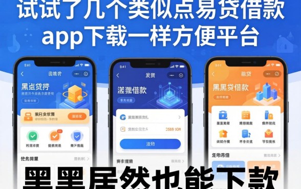 我试了几个类似点易贷借款app下载一样方便的平台，黑户居然也能下款