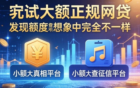 我试过大额正规网贷和小额不查征信平台，发现额度真相和想象中完全不一样
