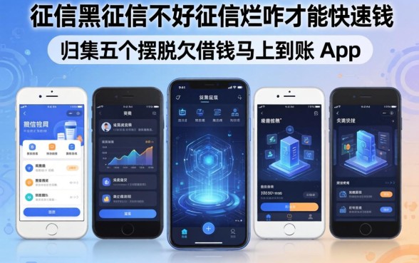 征信黑征信不好征信烂咋才能快速借钱马上到账，归集五个摆脱欠款束缚贷款新app