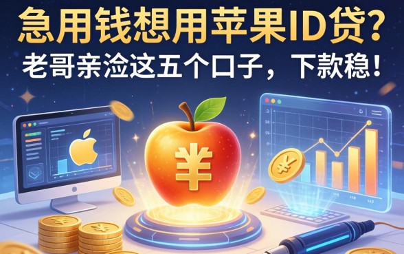 急用钱想用苹果ID贷？老哥亲测这五个口子，下款稳！