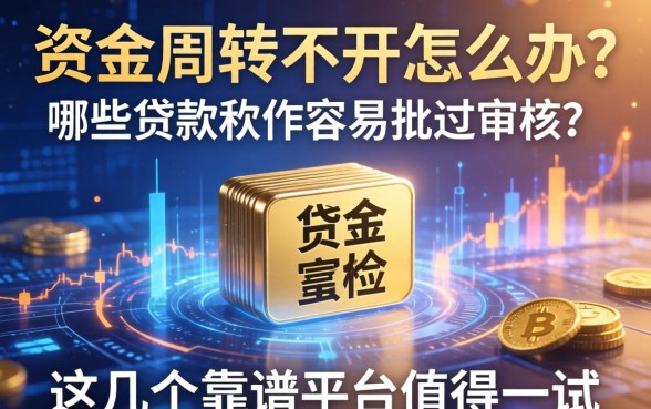 资金周转不开怎么办？哪些贷款软件容易批过审核？这几个靠谱平台值得一试