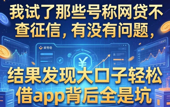 我试了那些号称网贷不查征信的有没有问题，结果发现大口子轻松借app背后全是坑