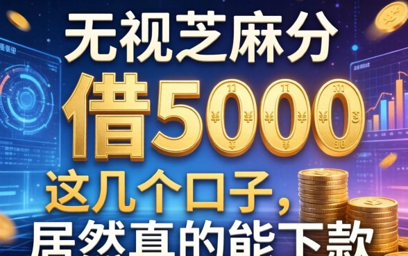 无视芝麻分借5000，这几个口子居然真的能下款