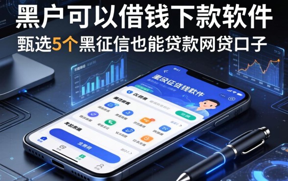 黑户可以借钱下款的软件，甄选5个黑征信也能贷款的网贷口子