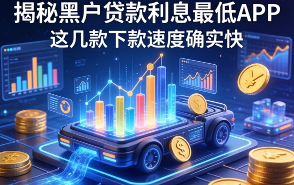 揭秘黑户贷款利息最低app，这几款下款速度确实快