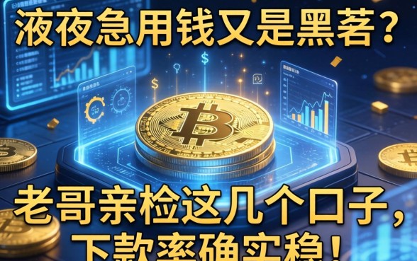 深夜急用钱又是黑户？老哥亲测这几个口子，下款率确实稳！