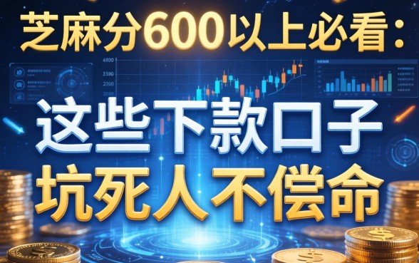 芝麻分600以上必看：这些下款口子坑死人不偿命