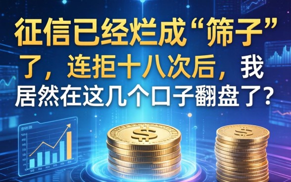 征信已经烂成“筛子”了，连拒十八次后，我居然在这几个口子翻盘了？