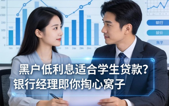 黑户低利息适合学生的贷款？银行经理跟你掏心窝子