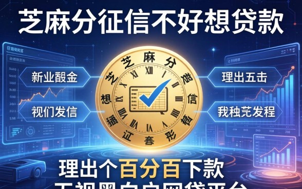 芝麻分和征信不好想贷款，理出五个百分百下款无视黑白户网贷平台