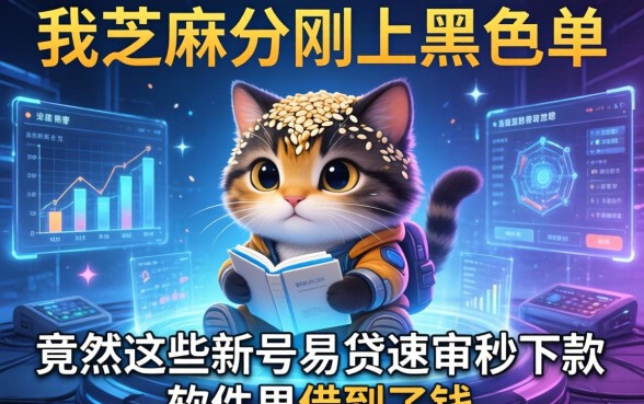 我芝麻分刚上黑名单，竟然在这些新号易贷速审秒下款软件里借到了钱