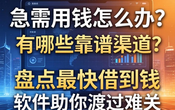 急需用钱怎么办？有哪些靠谱渠道？盘点最快借到钱的软件助你渡过难关