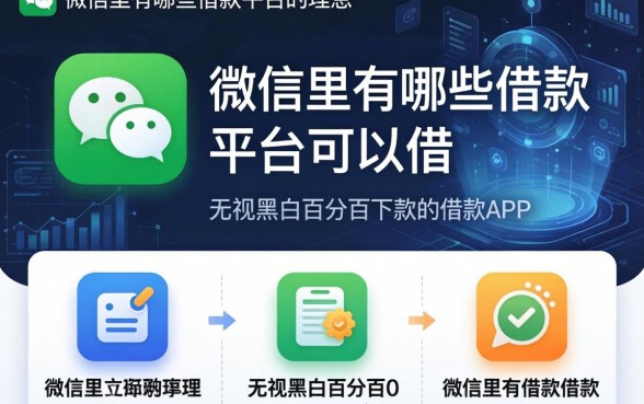 微信里有哪些借款平台可以借，理出5个无视黑白百分百下款的借款app