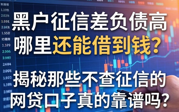 黑户征信差负债高哪里还能借到钱？揭秘那些不查征信的网贷口子真的靠谱吗？
