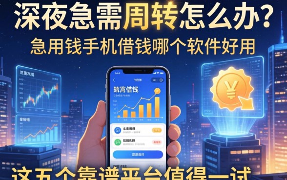 深夜急需周转怎么办？急用钱手机借钱哪个软件好用？这五个靠谱平台值得一试