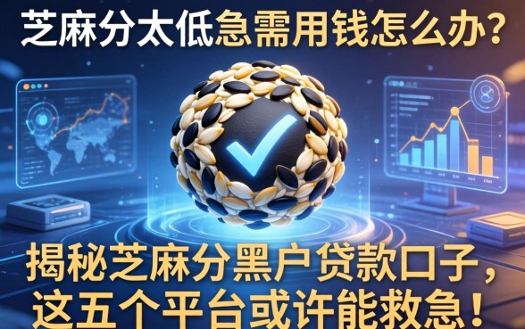 芝麻分太低急需用钱怎么办？揭秘芝麻分黑户贷款口子，这五个平台或许能救急！