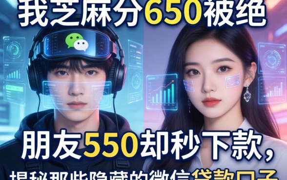 我芝麻分650被拒，朋友550却秒下款，揭秘那些隐藏的微信贷款口子