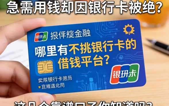 急需用钱却因银行卡被拒？哪里有不挑银行卡的借钱平台？这几个靠谱口子你知道吗？