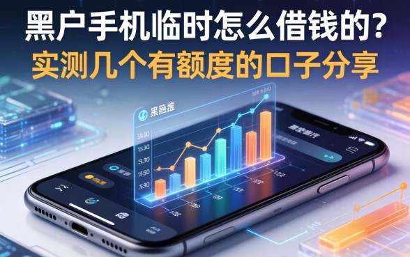 黑户手机临时怎么借钱的？实测几个有额度的口子分享